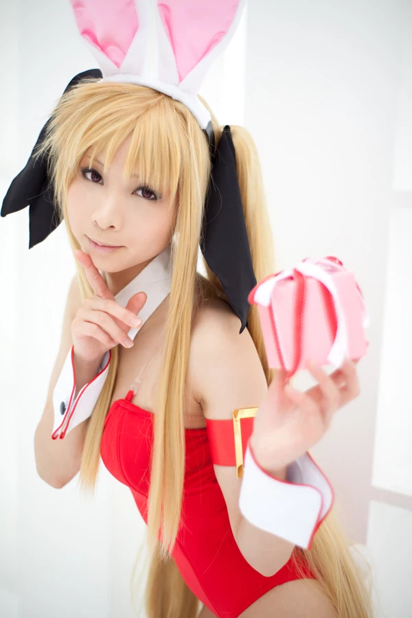 Fate Testarossa Sexy Valentine Cosplay [21P]