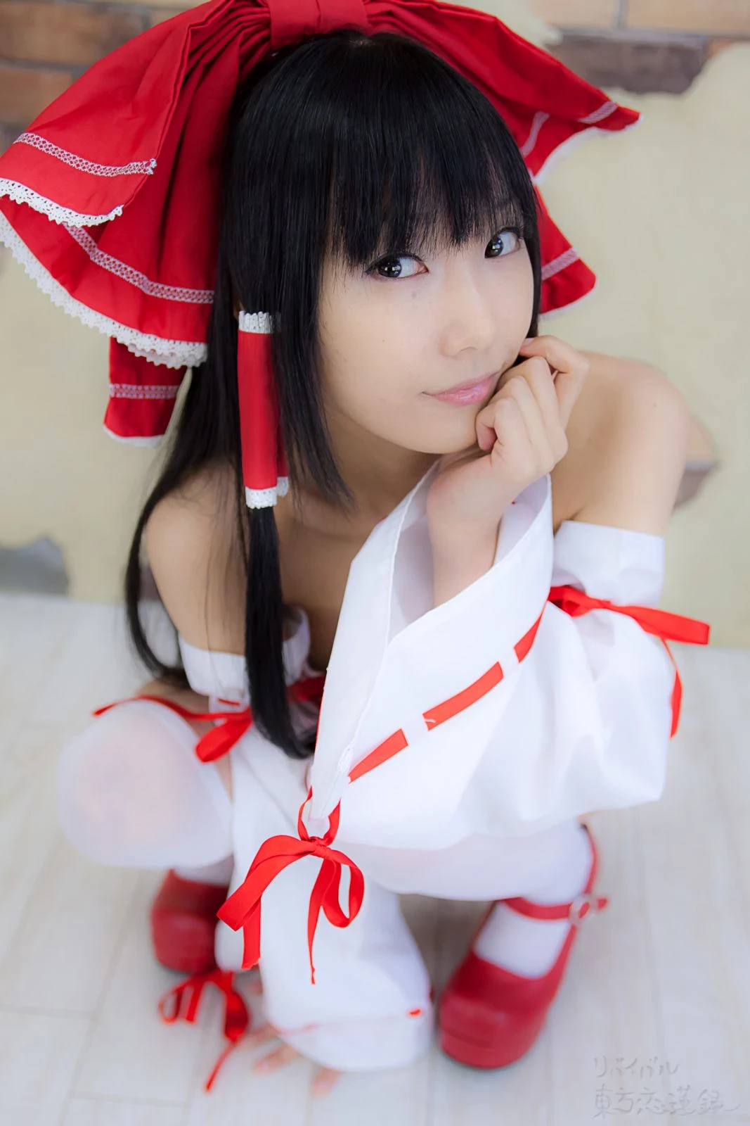 lenfried touhou hakurei reimu sexy ero cosplay