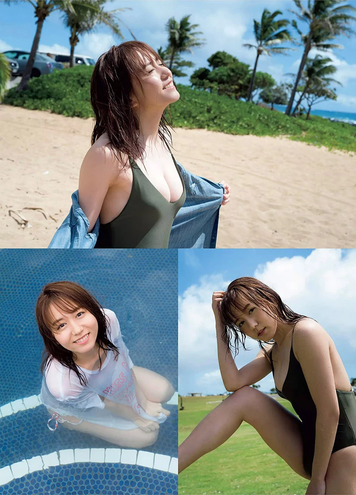 2019年8月13日 大场美奈出道10年终推出首本写真集东西半球D奶尽露 [37P,片]