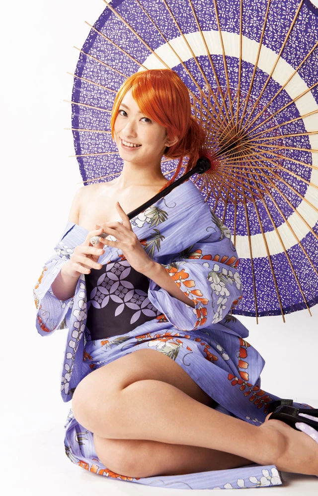 2015年4月22日[写真]仓持由香Cosplay爆乳娜美代言“ONE PIECE”浴衣 [23P]