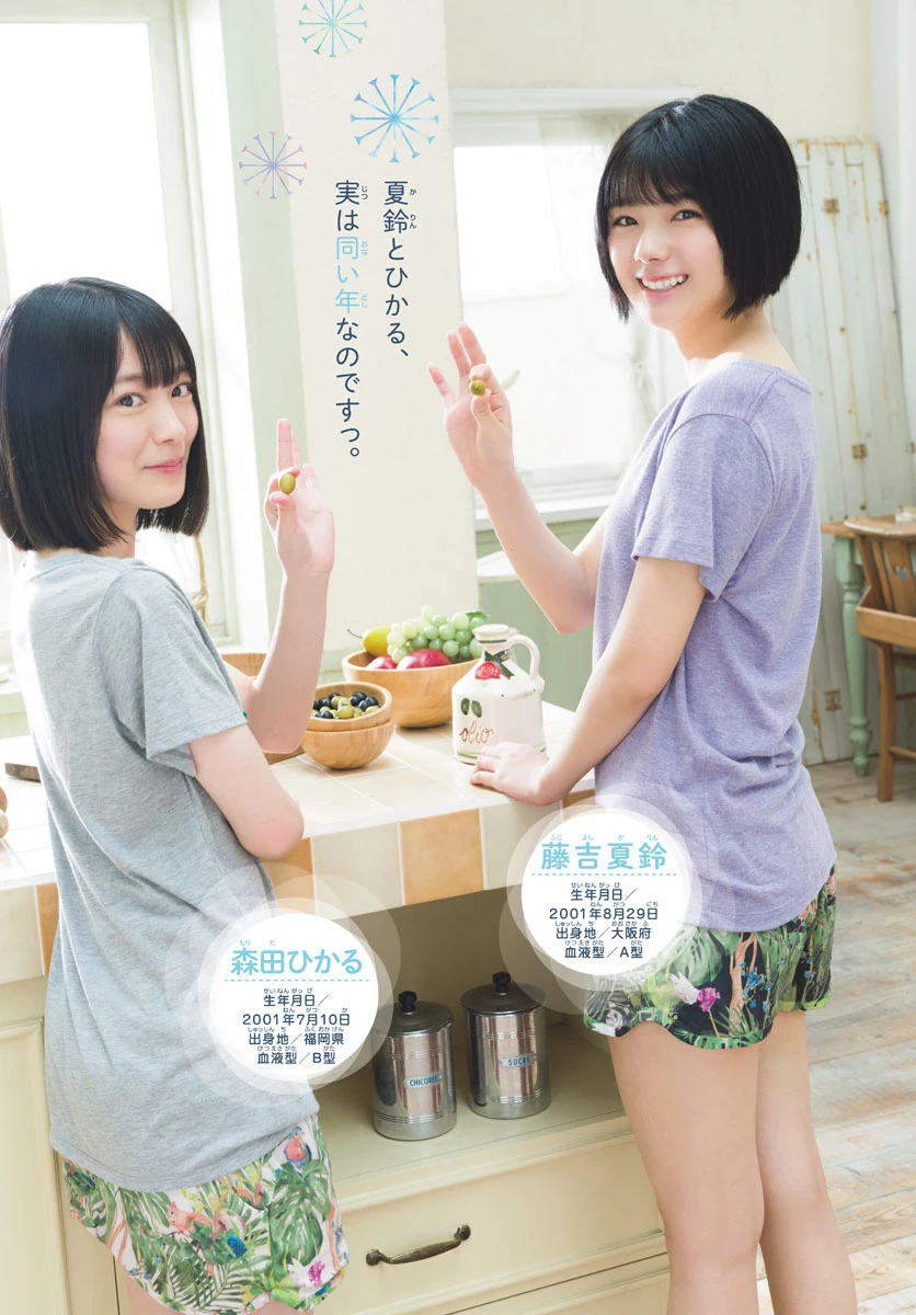 Hikaru Morita 森田ひかる, Karin Fujiyoshi 藤吉夏铃, Shonen Sunday 2019 No.34 [少年サンデー 2019年34号]