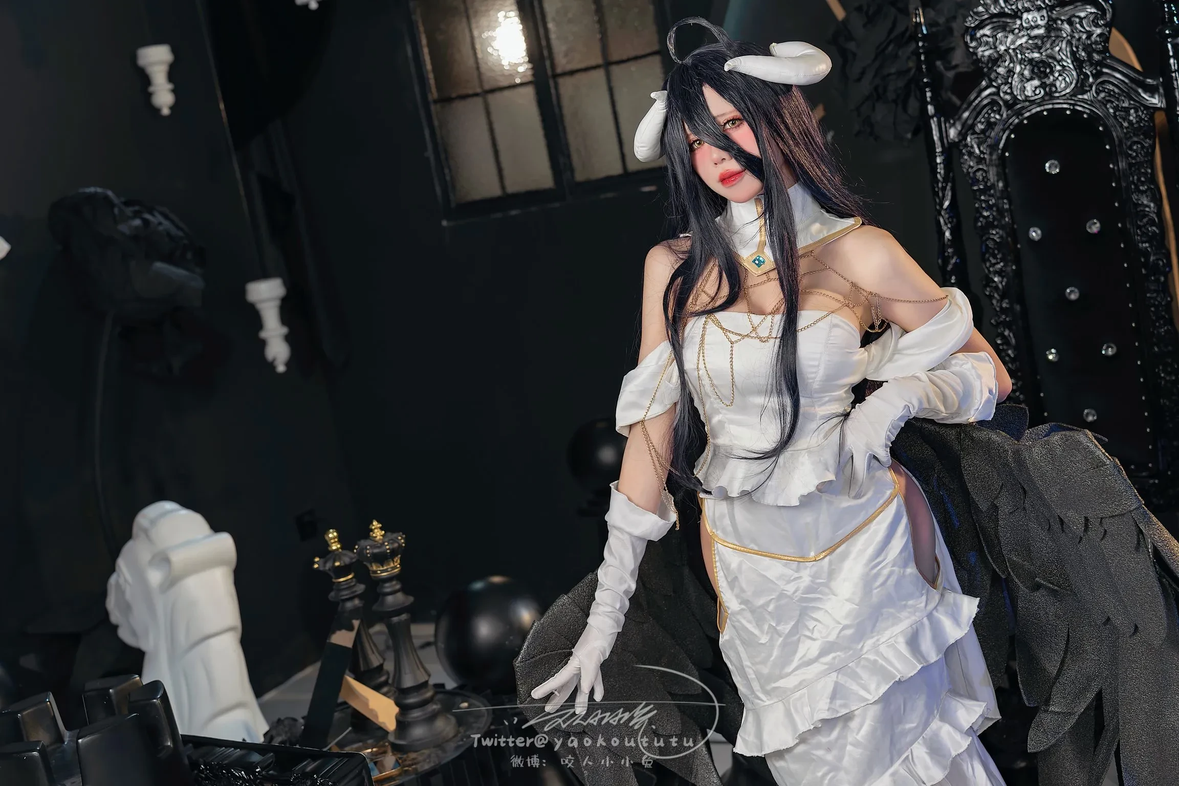 Coser@黏黏团子兔： 魅魔之耻 雅儿贝德&Tell me [73 photos ]