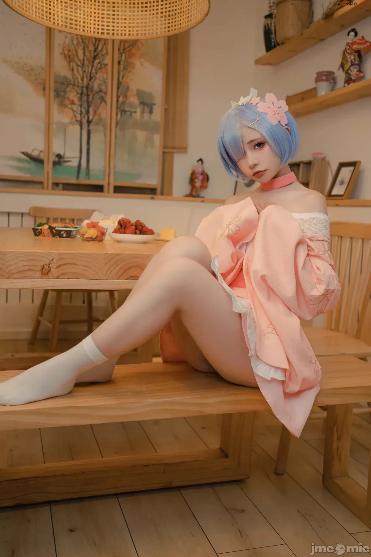 Nekokoyoshi [爆机少女喵小吉] and 金鱼Kinngyo cosplay Rem and Ram – ReZero – Part 2 [100P]