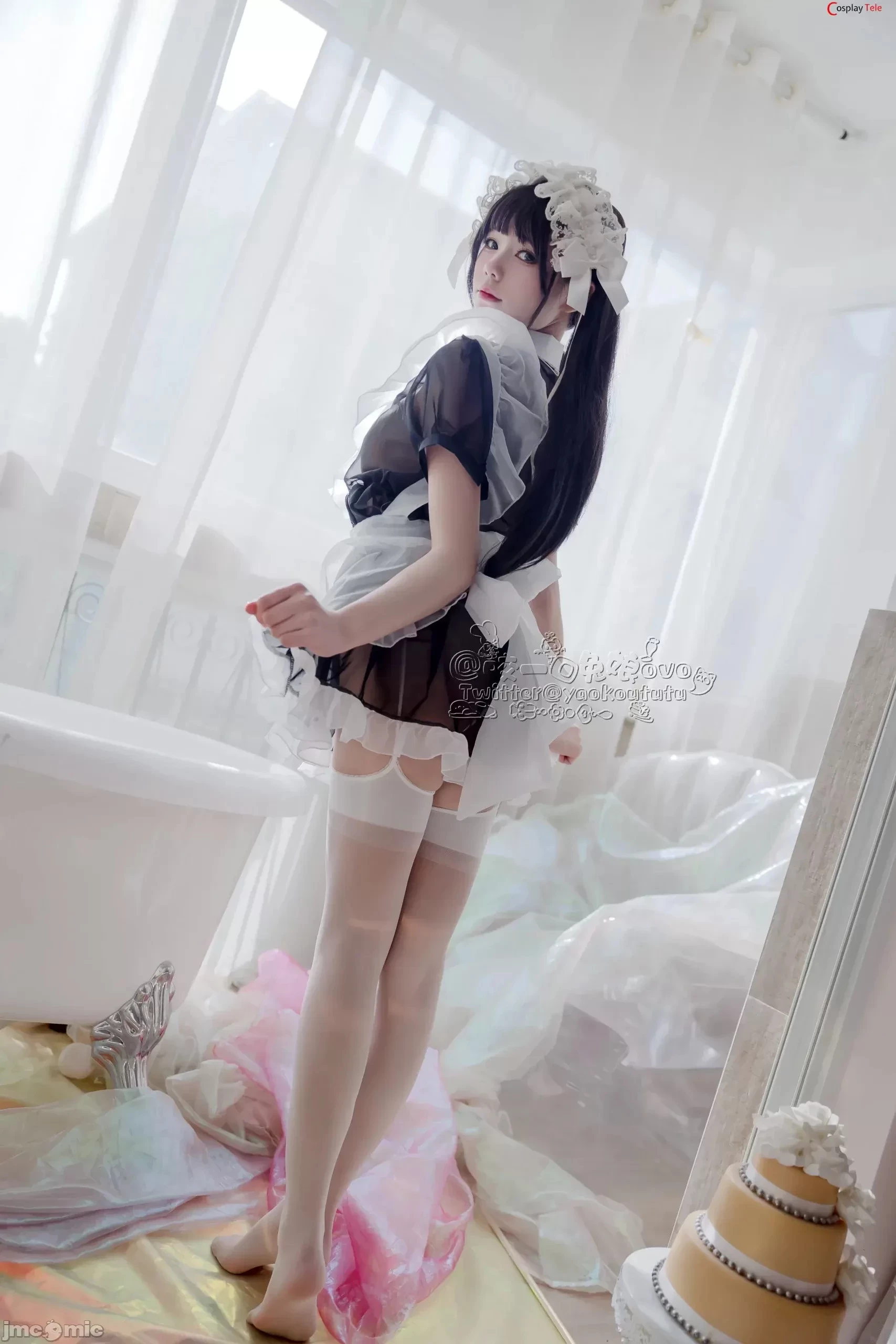 咬一口兔娘ovo [Yaokoututu] – Maid black and white [56P]