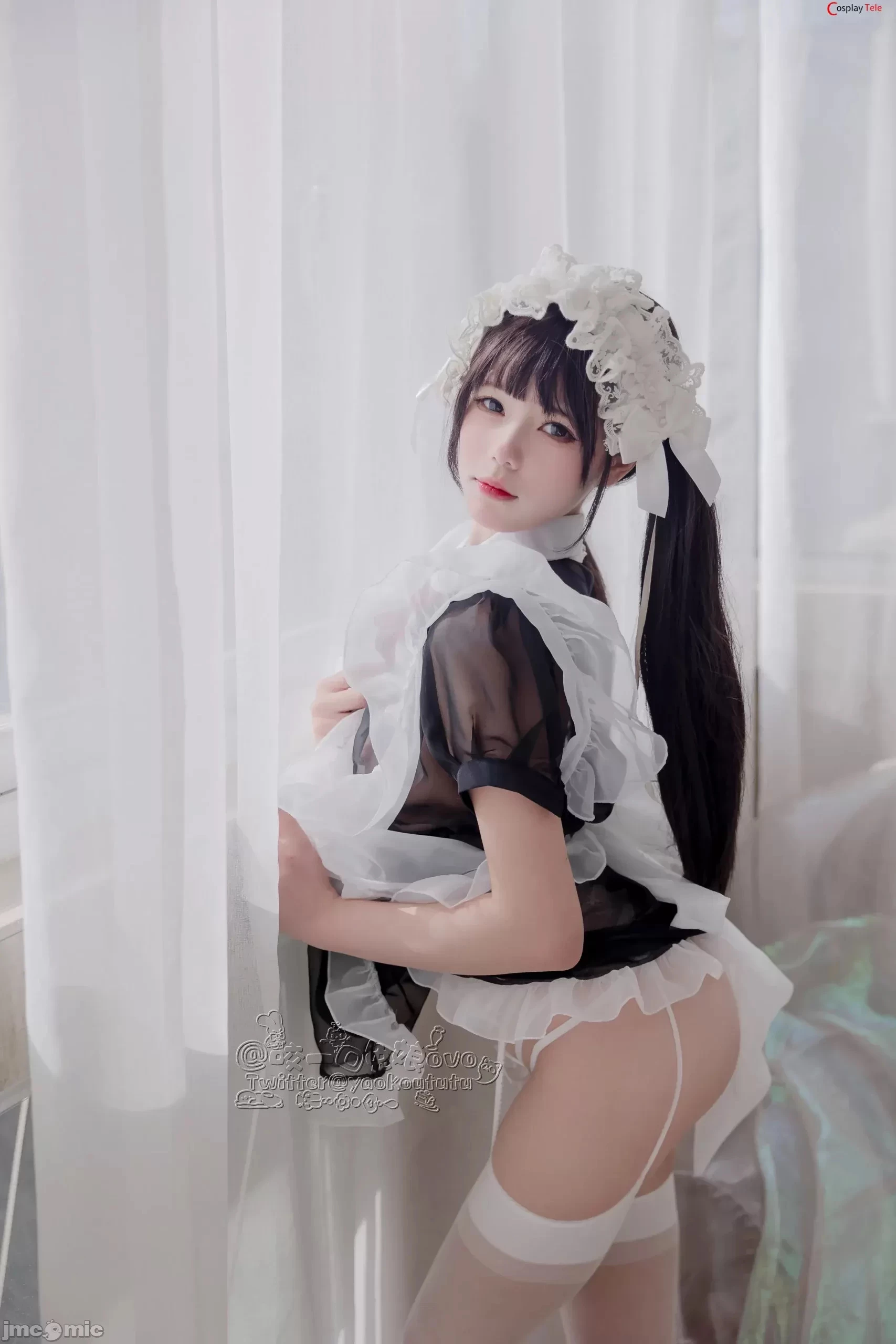 咬一口兔娘ovo [Yaokoututu] – Maid black and white [56P]