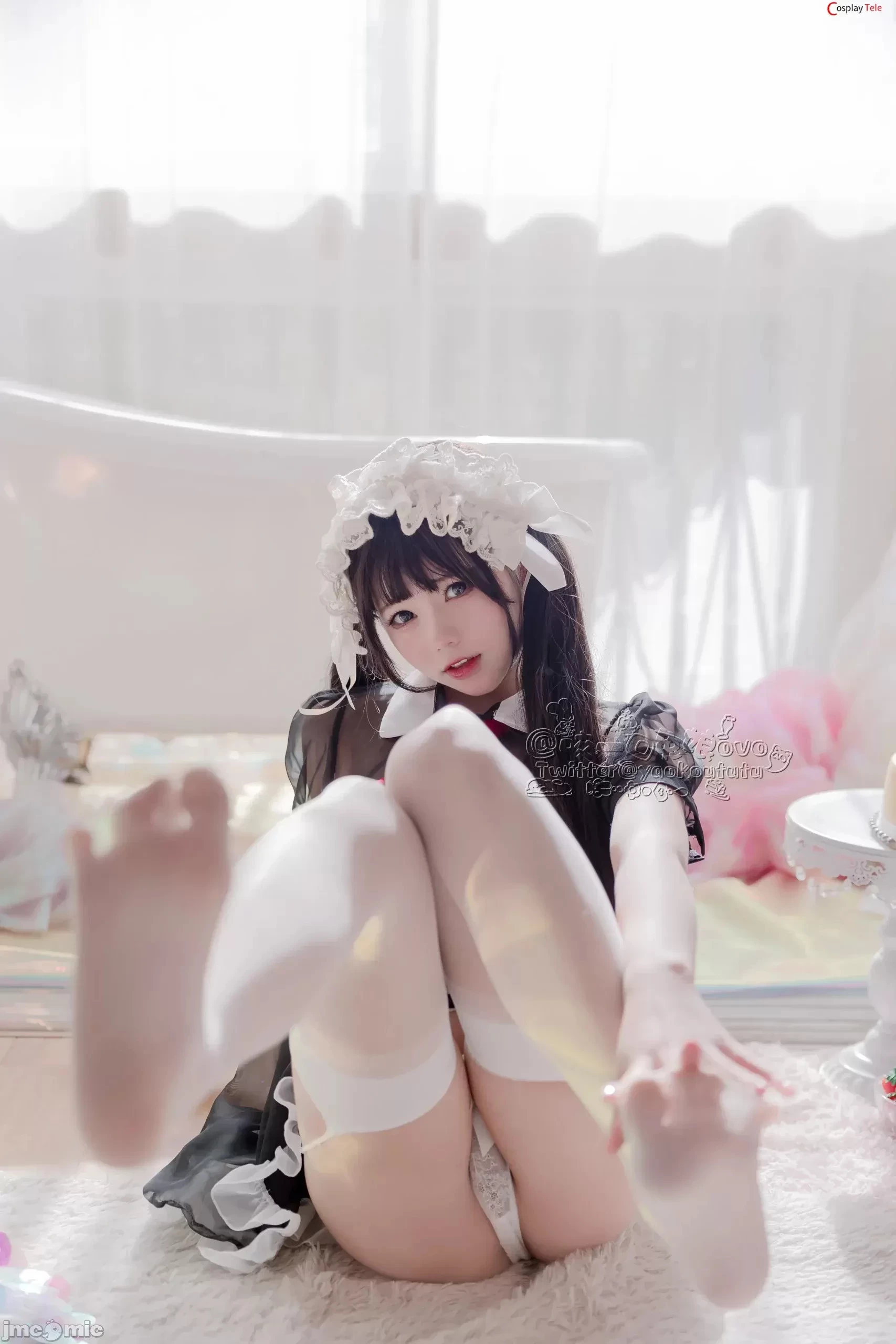 咬一口兔娘ovo [Yaokoututu] – Maid black and white [56P]