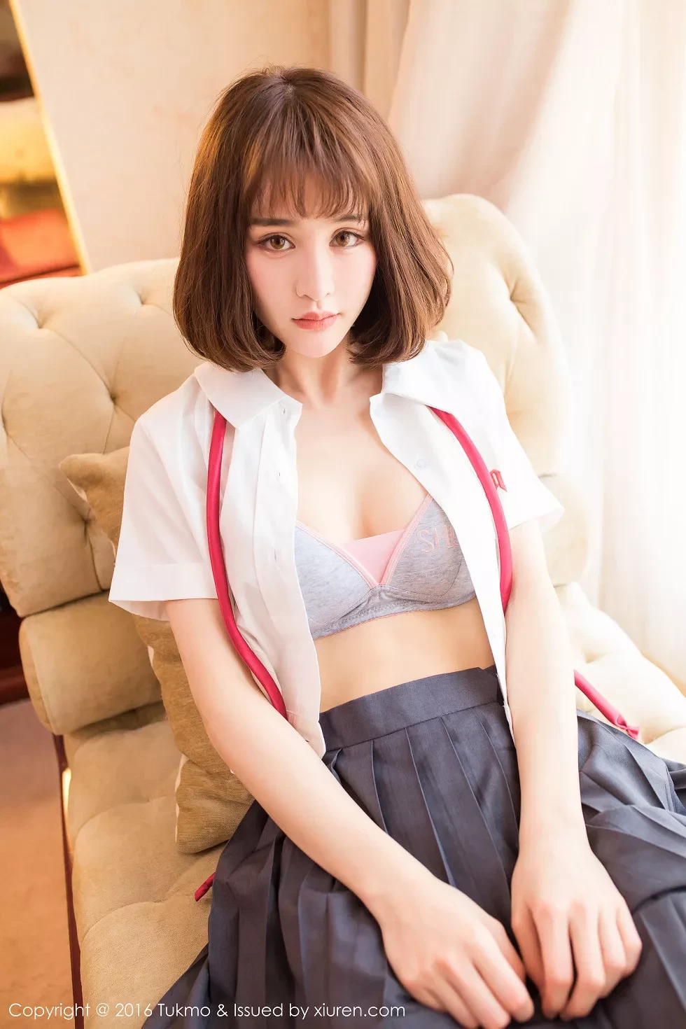 [Tukmo兔几盟]Vol.093_嫩模Cheryl青树学生制服现性感内衣秀完美身材诱惑写真40P