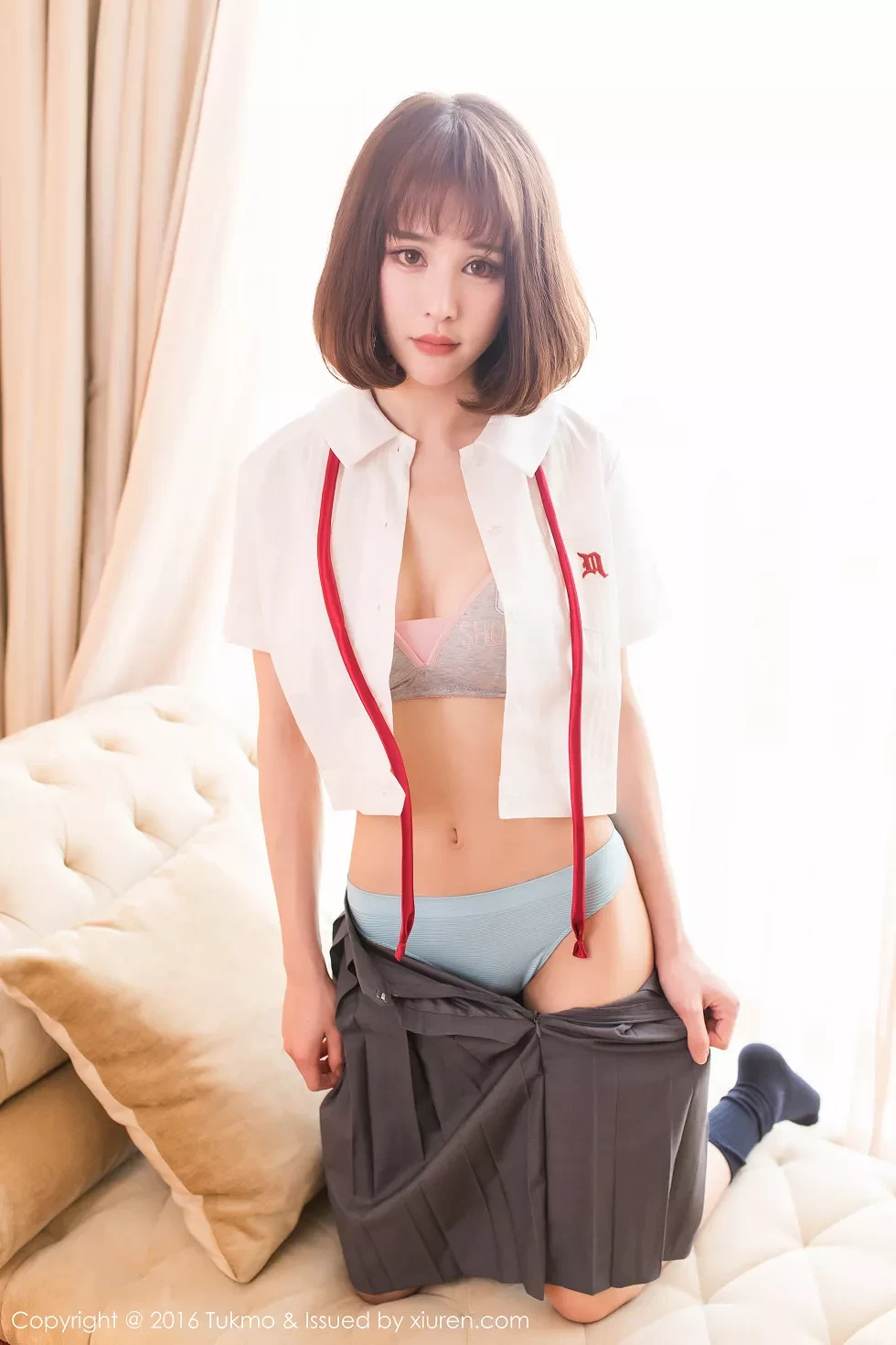 [Tukmo兔几盟]Vol.093_嫩模Cheryl青树学生制服现性感内衣秀完美身材诱惑写真40P