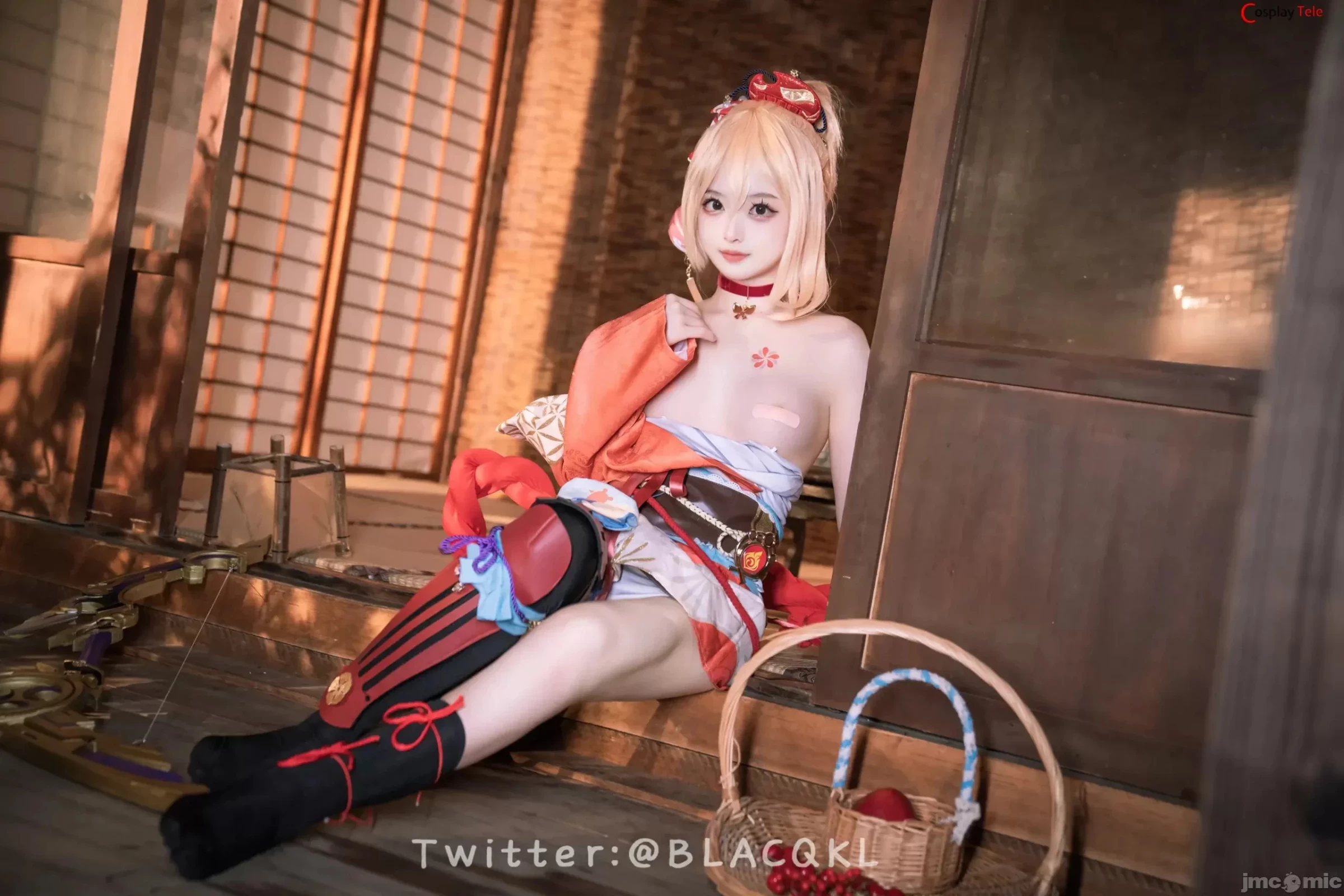 Blacqkl [白莉爱吃巧克力] cosplay Yoimiya – Genshin Impact [92P]