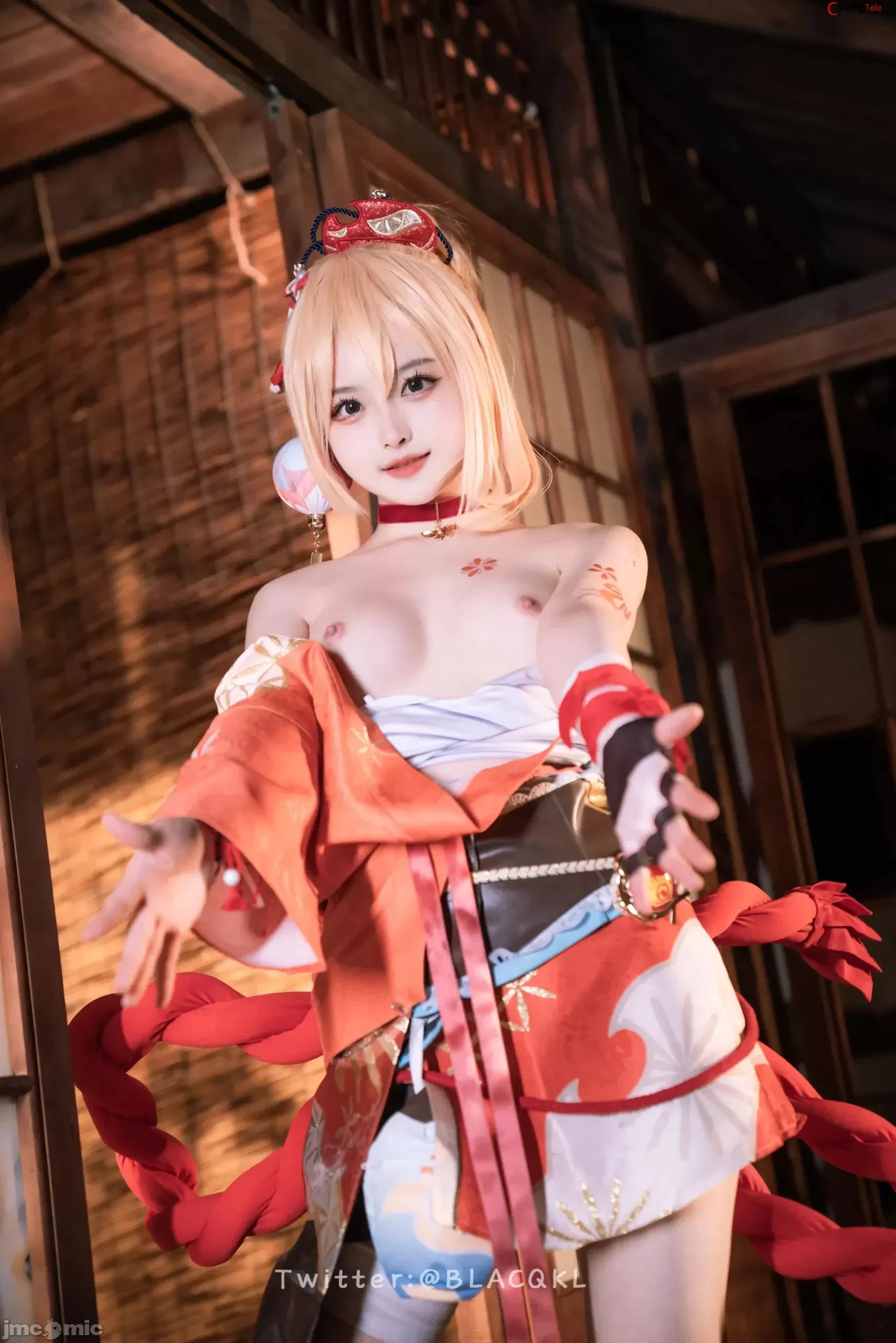 Blacqkl [白莉爱吃巧克力] cosplay Yoimiya – Genshin Impact [92P]