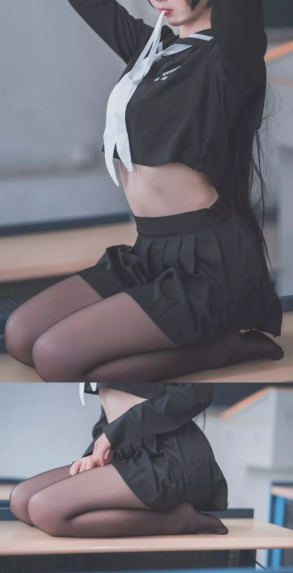 [Cosplay精选]可爱人气Coser面饼仙儿–高雄仙儿黑丝裤袜完美诱惑写真34P