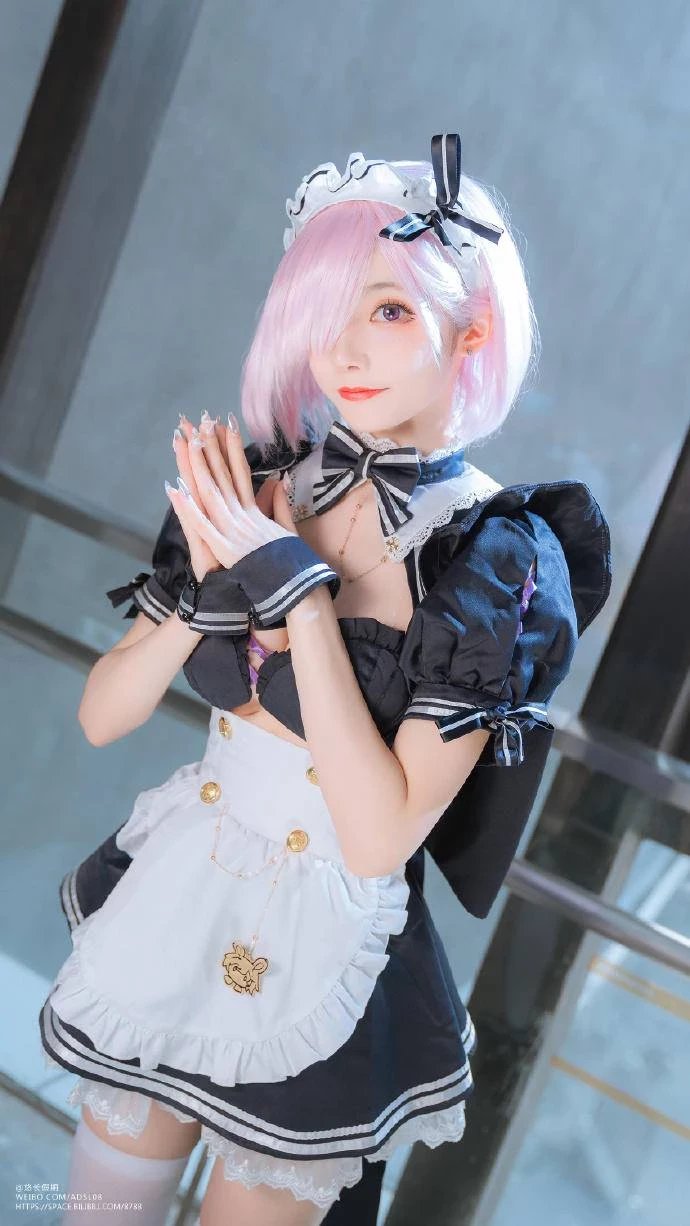 FGO瑪修性感女僕Cosplay[CN：宵魚魚] [12P]