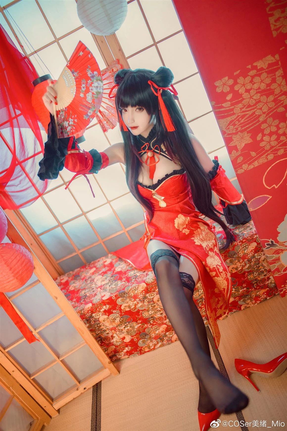 《約會大作戰》時崎狂三性感旗袍Cosplay[CN：COSer美緒_Mio] [10P]