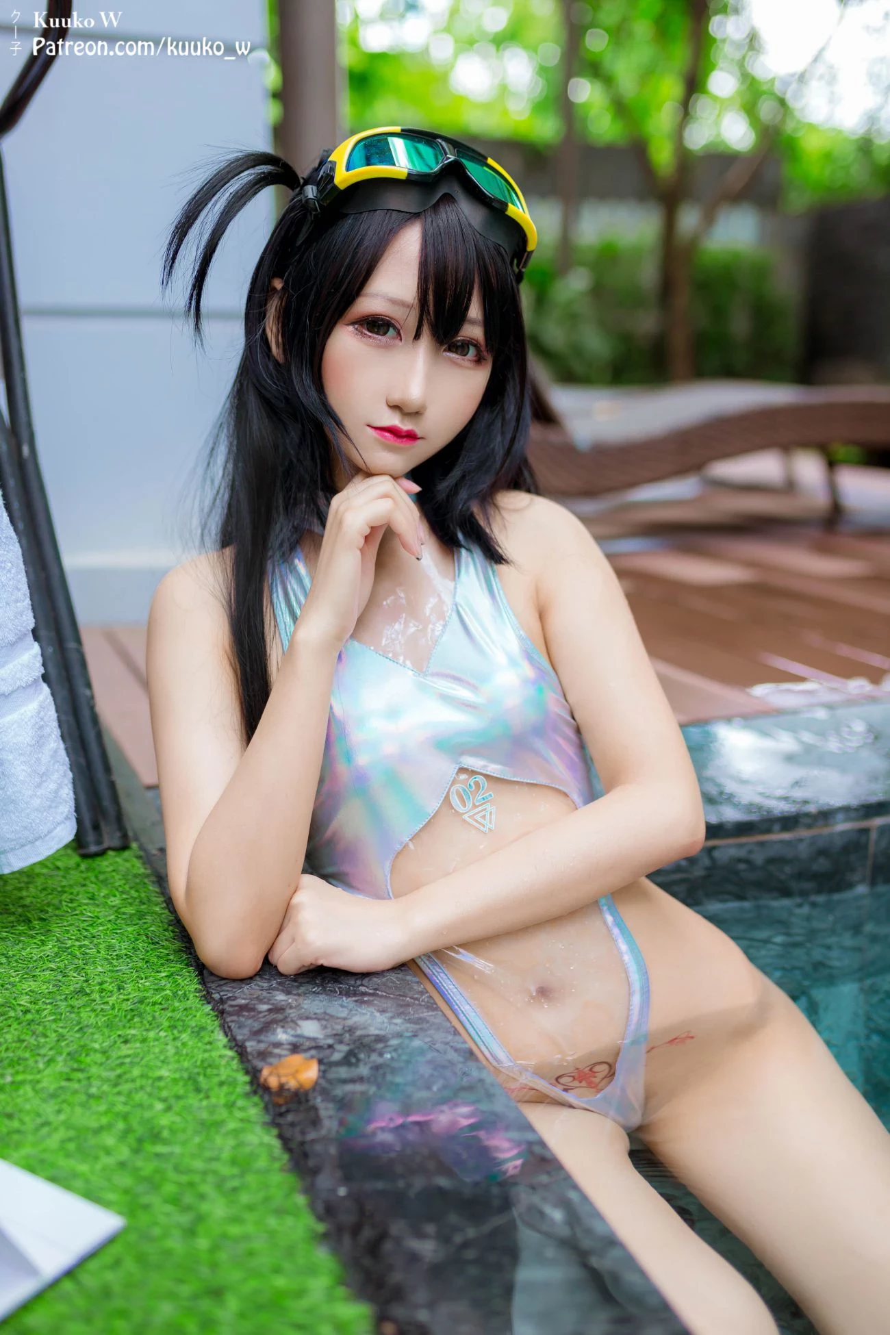 Cosplay KuukoW Kuuko クー子 Kuuko Teaches Swimming