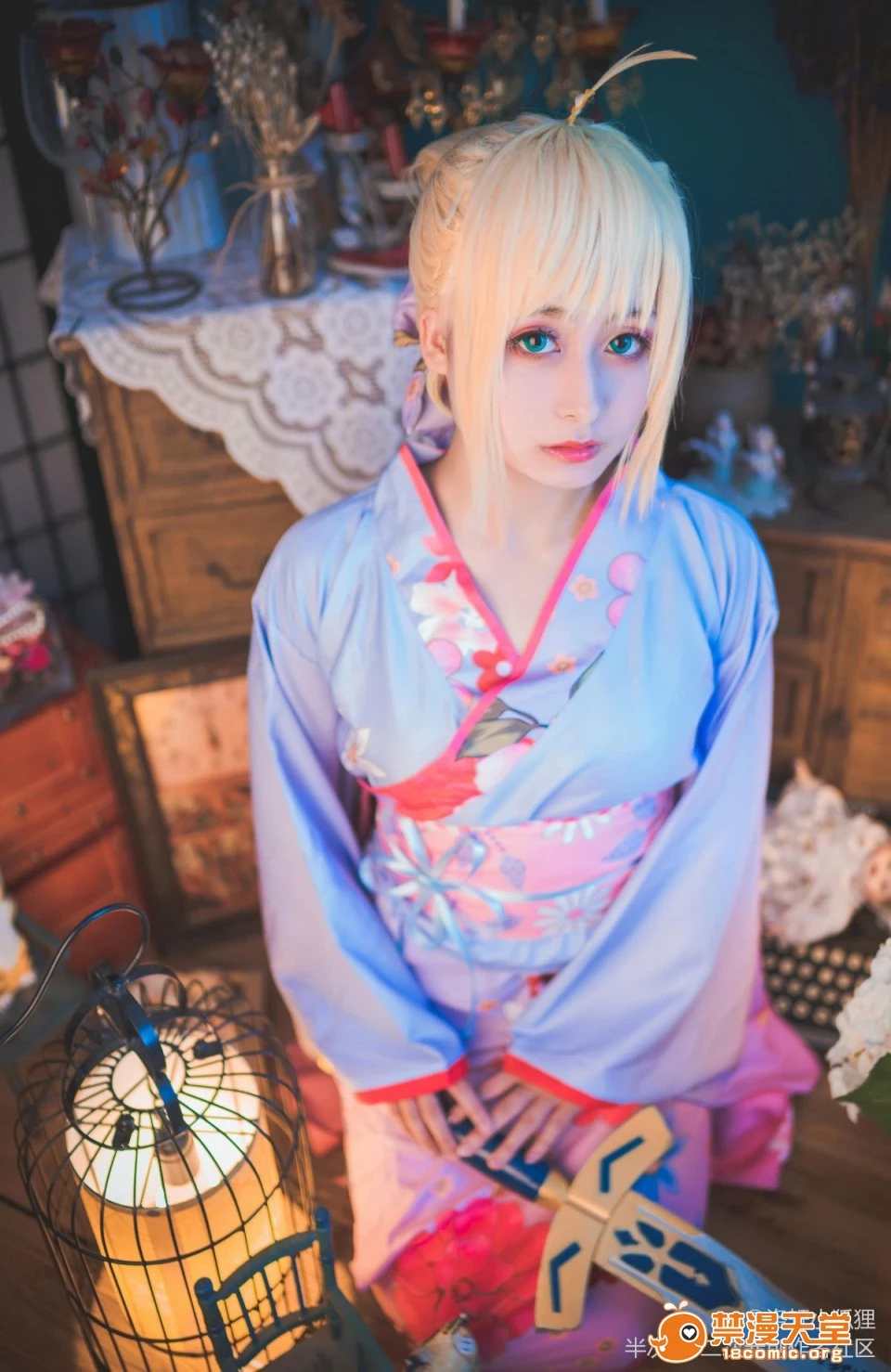 《Fate Stay Night》Saber晴著ver.~吾王和服新年掛畫 C O S P L A Y [67P]