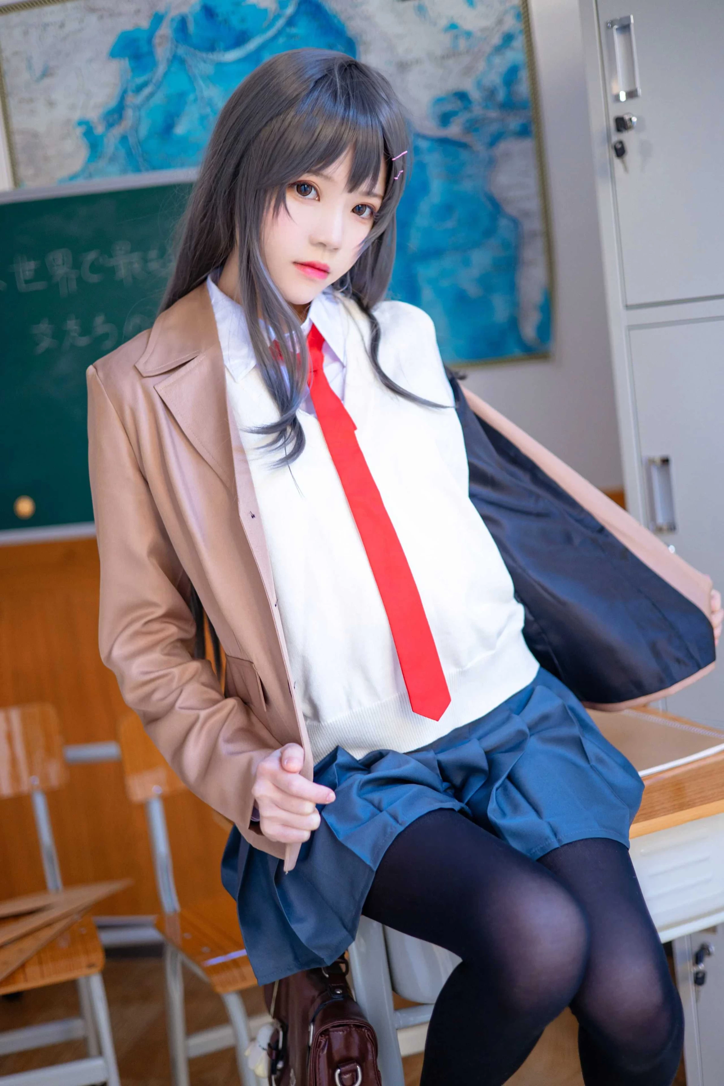 Hootle桜桃喵 - 麻衣學姐制服 [52P]