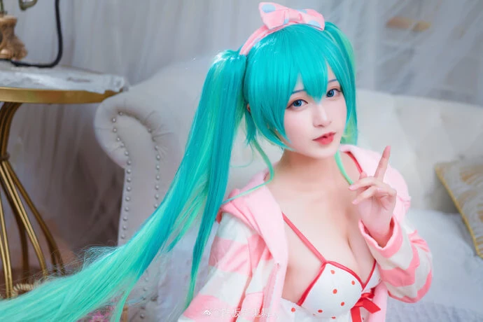 初音未來睡衣cos,超甜美可愛便服ver cn鐵板燒鬼舞w [9P]