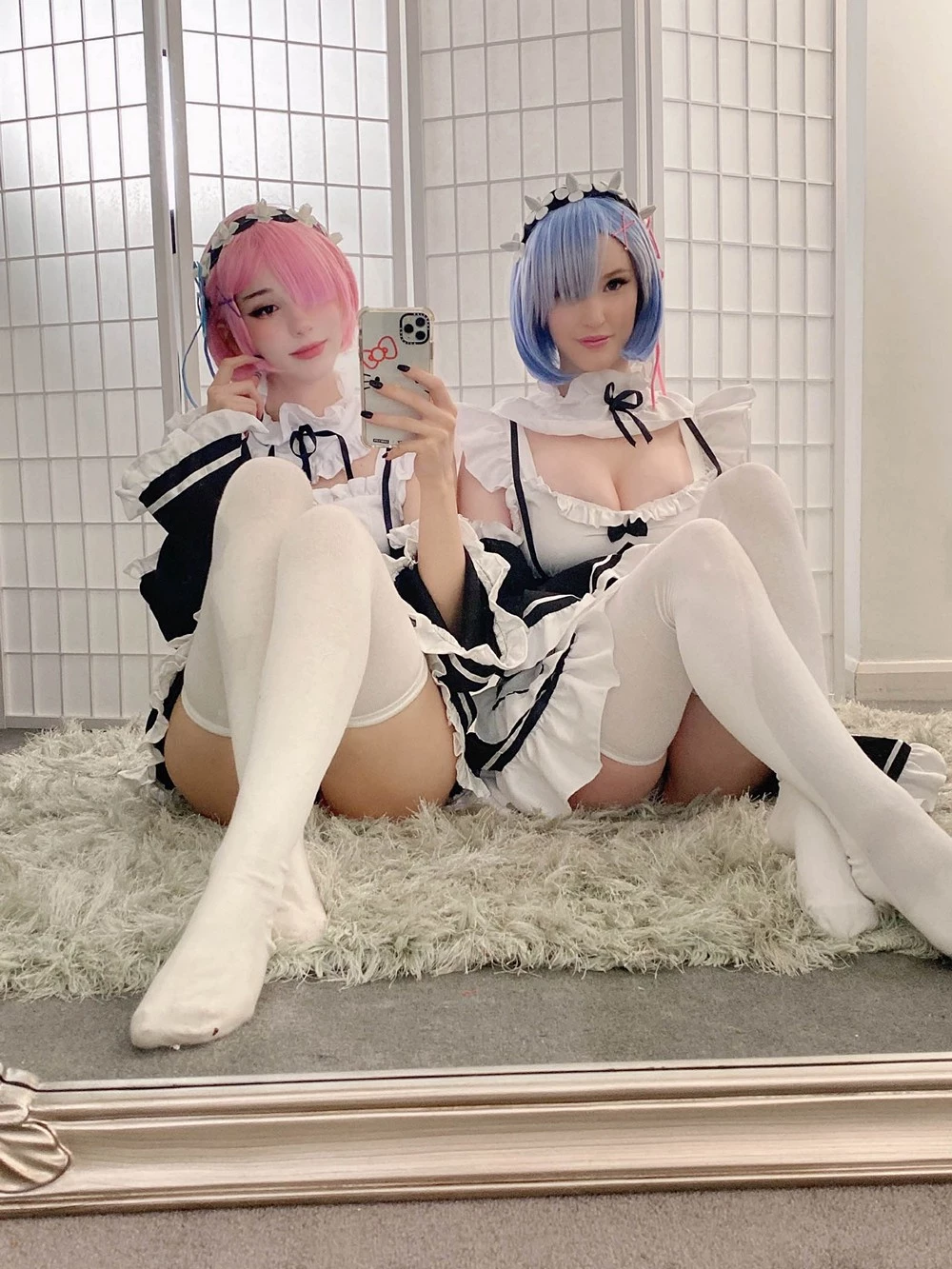 [Cosplay] Kelly Jean & Kyaandere - Rem & Ram