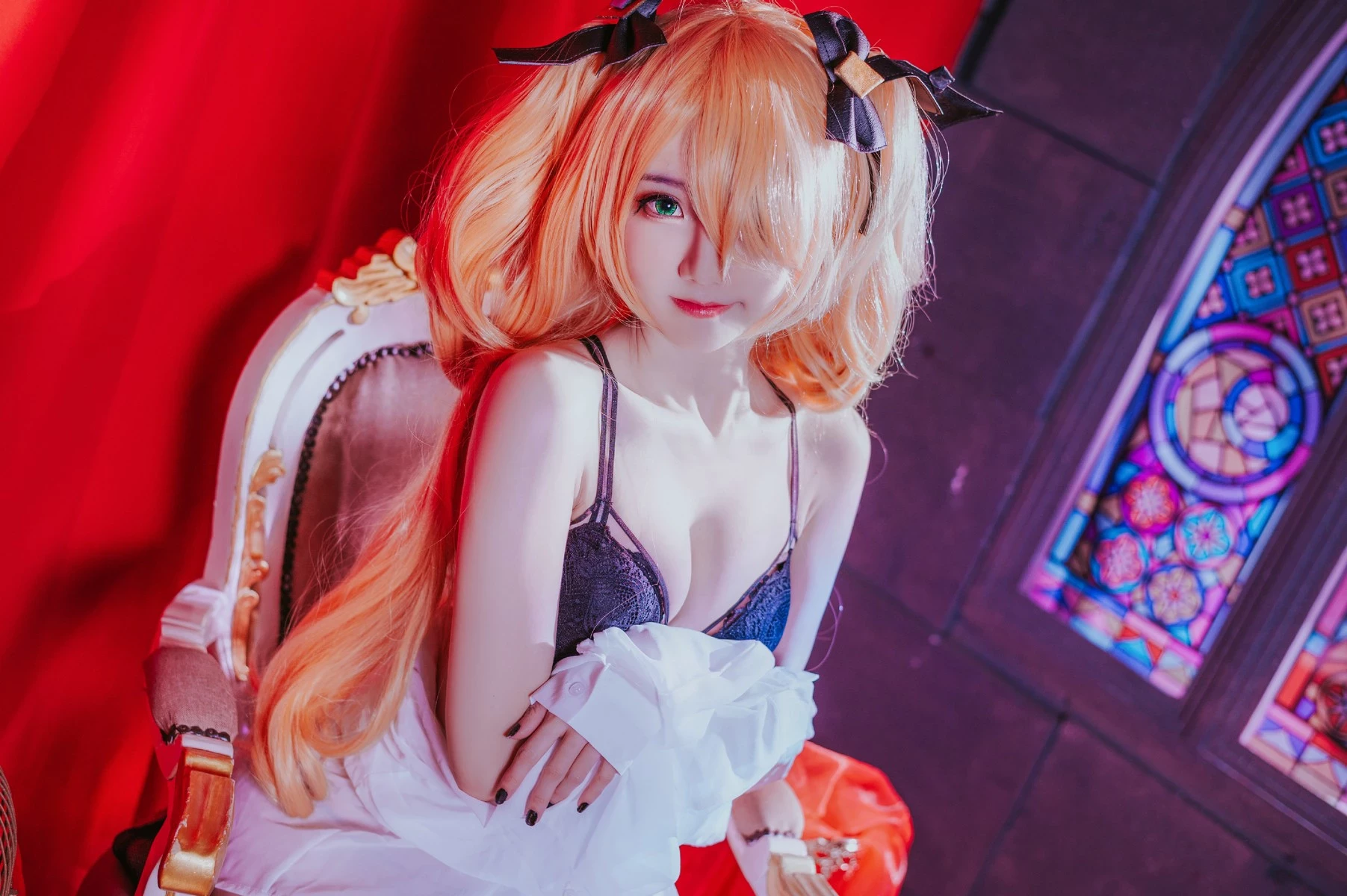 Cosplay Sally多啦雪 Fischl Gothic Lingerie