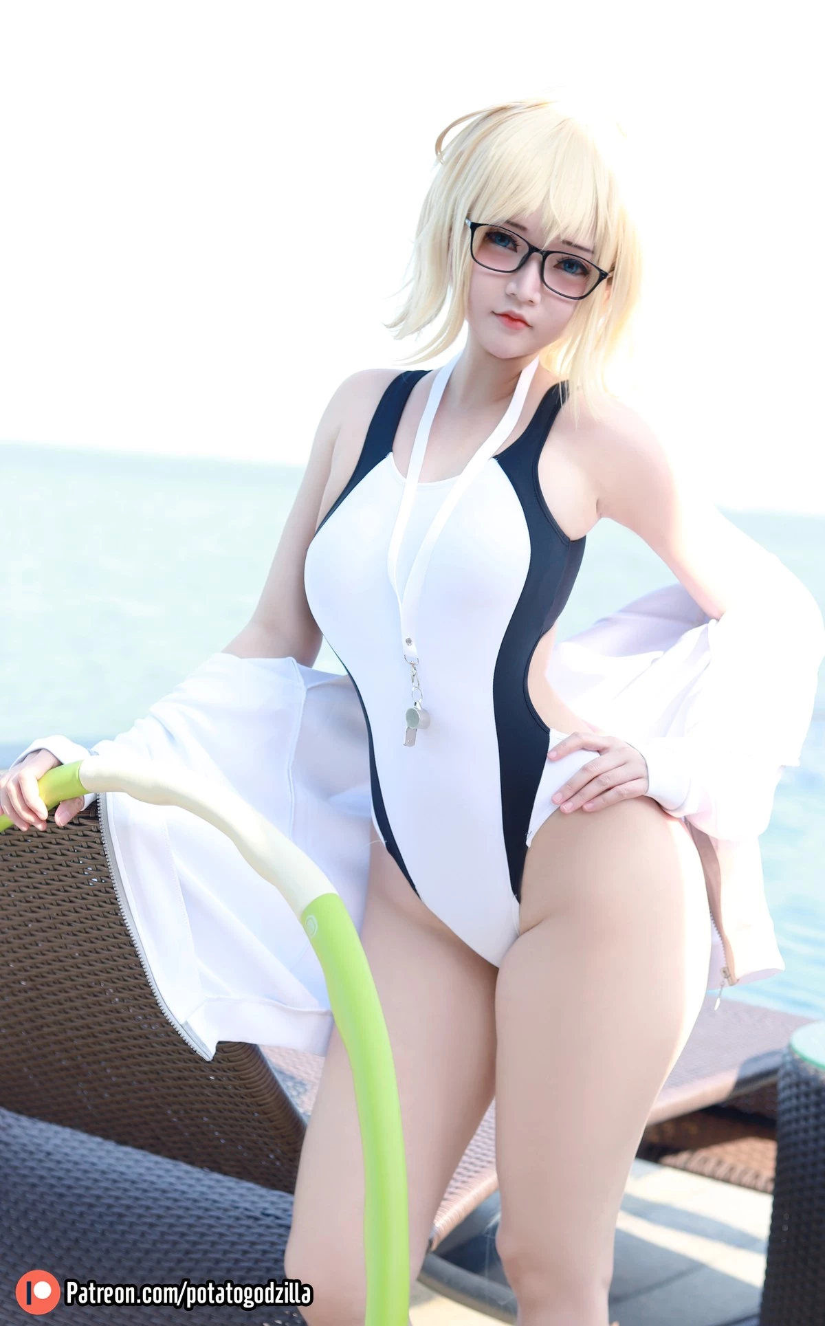 Potato Godzilla Cosplay Jeanne d』Arc Swimsuit