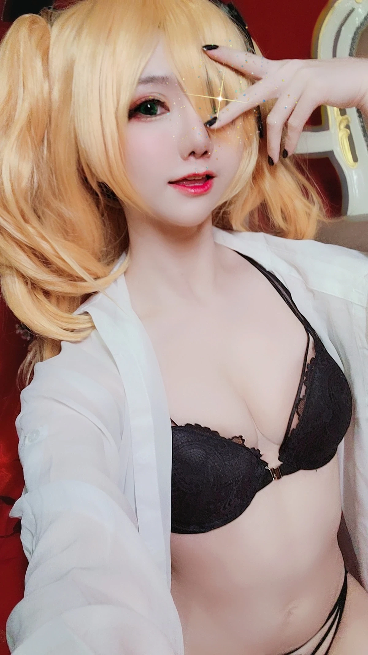 Sally多啦雪 Cosplay Fischl Gothic Lingerie