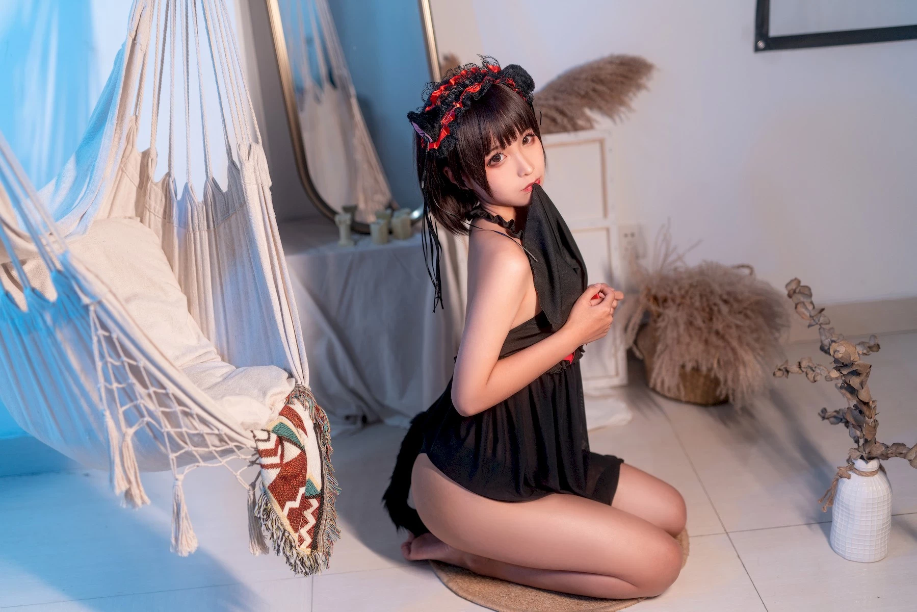 蠢沫沫 Cosplay 黑睡裙 Black Nightdress