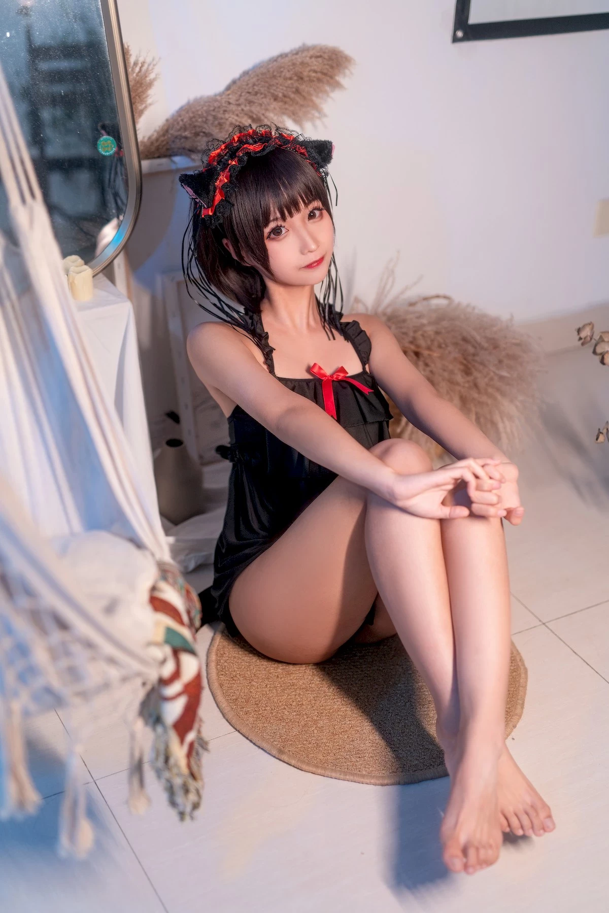 蠢沫沫 Cosplay 黑睡裙 Black Nightdress