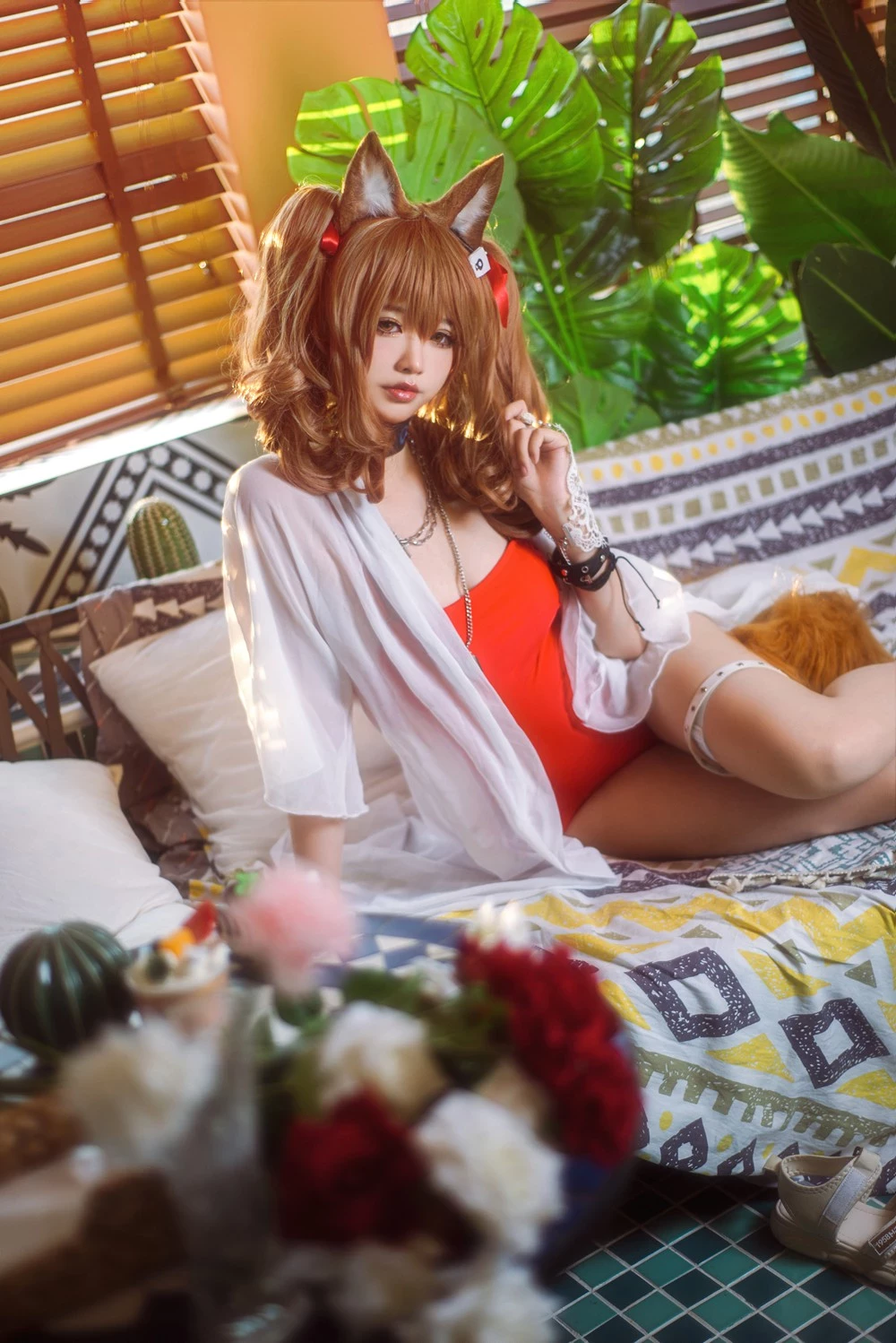 工藤新伍 - 明日方舟 安潔莉娜 夏卉泳裝 [Angelina Arknights][24P]