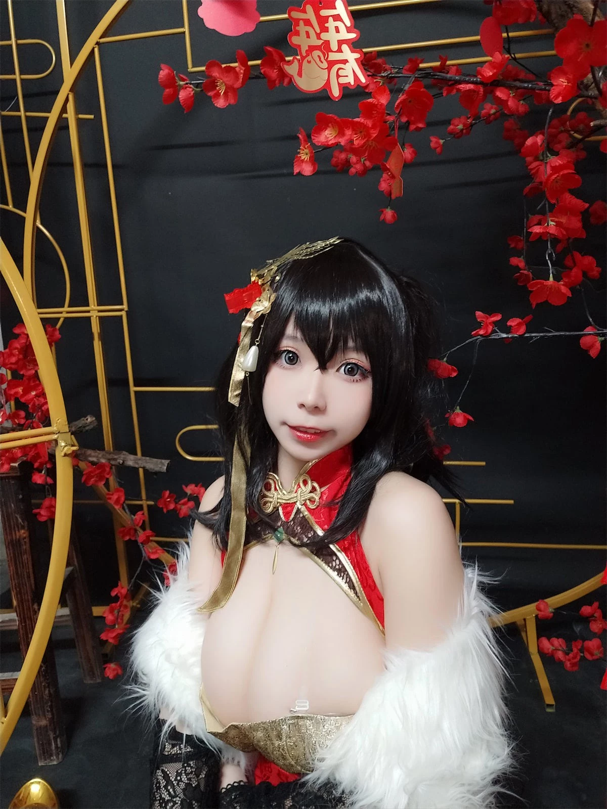 Cosplay 自閉顏球球 無顏小天使wy 碧藍航線 大鳳紅旗袍