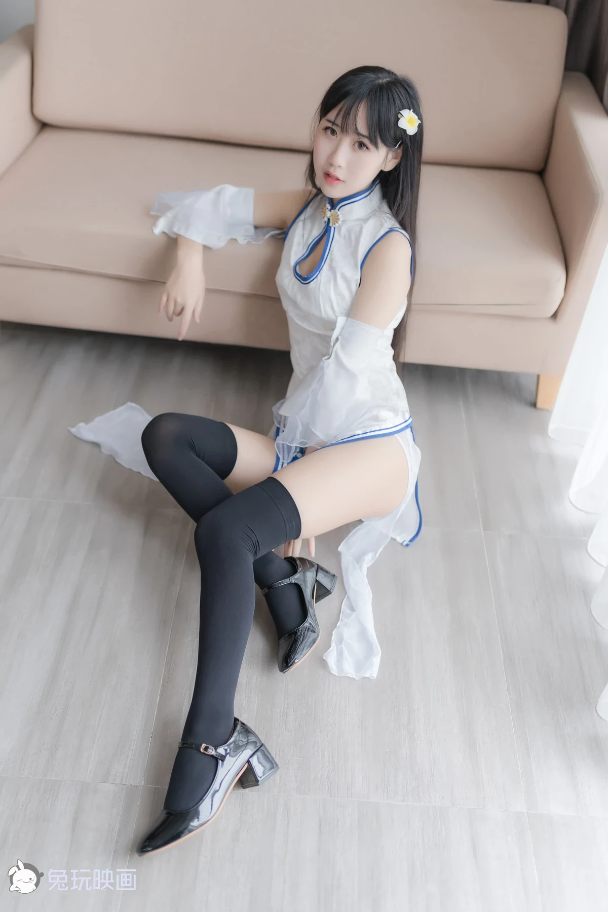 Cosplay 兔玩映畫 白色旗袍