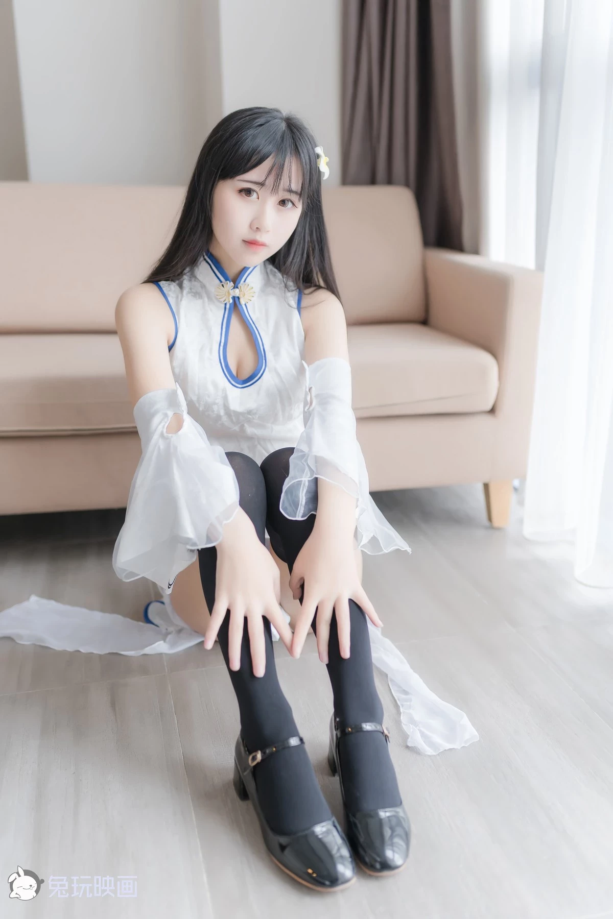 Cosplay 兔玩映畫 白色旗袍