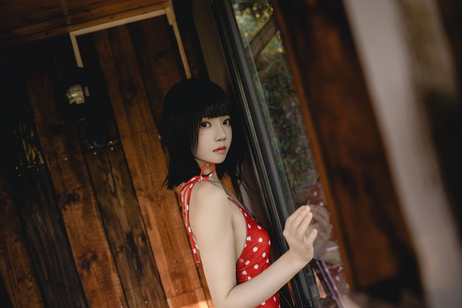 Cosplay 桜桃喵 紅波點 Red Polka Dot