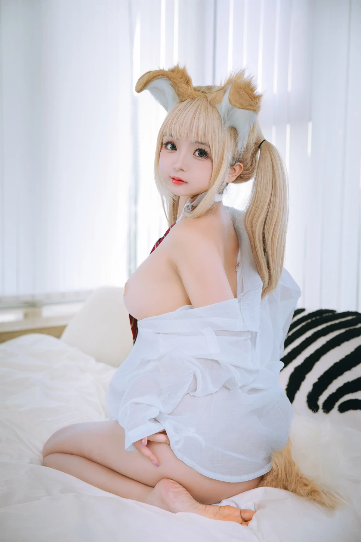 Cosplay 日奈嬌 襯衫小狗 Set.01