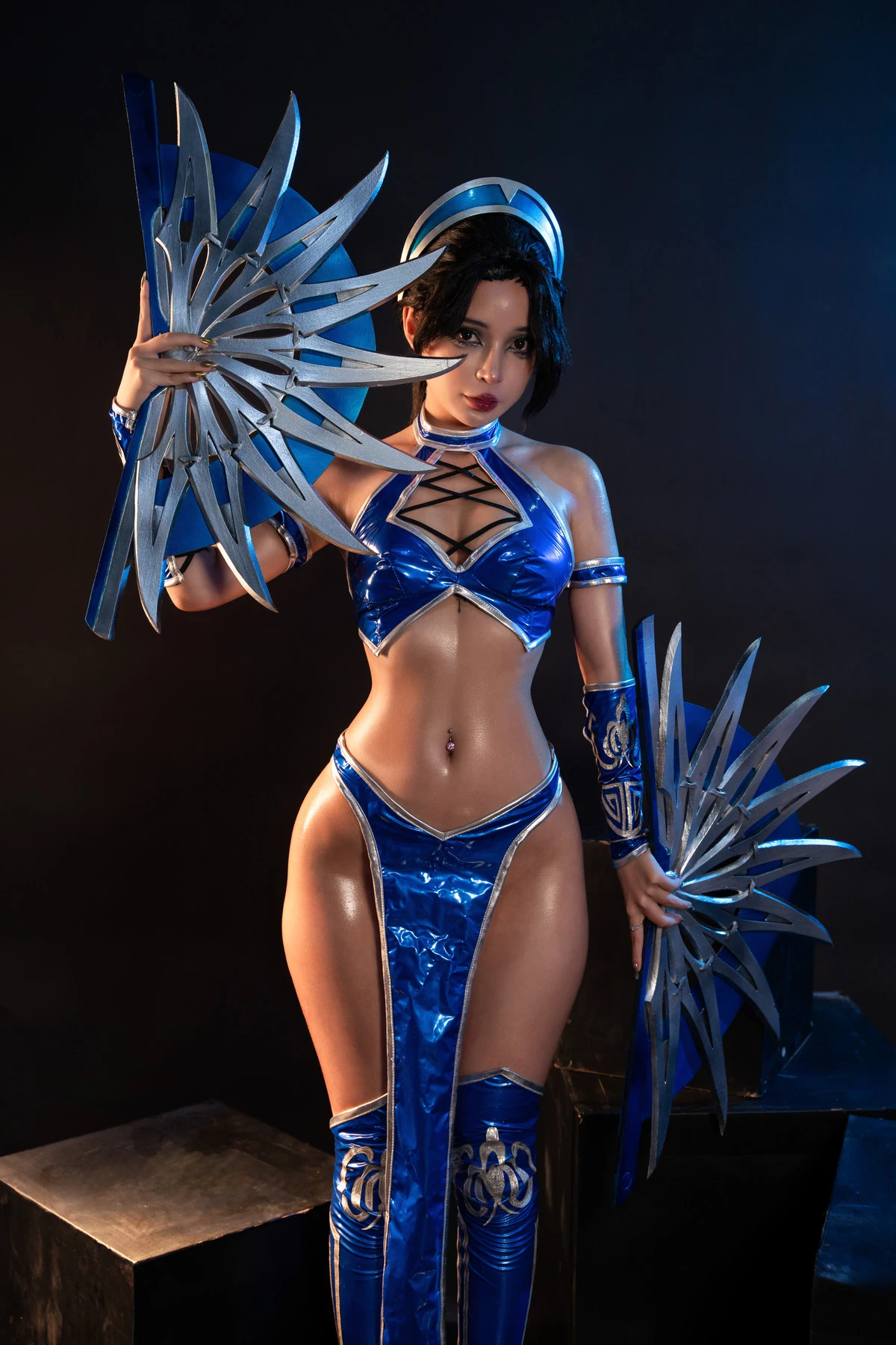 Cosplay Umeko.J Kitana Mortal Kombat Set.02