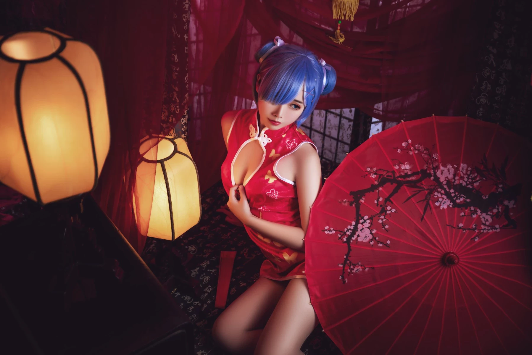 Cosplay 麵餅仙兒 雷姆旗袍