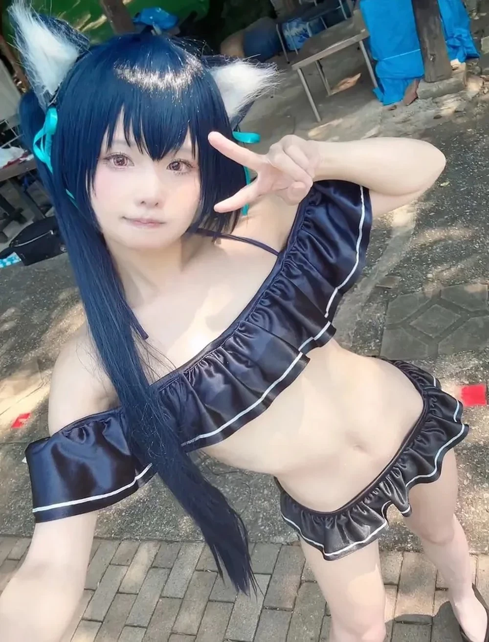 kurumi_cos Serika swimsuit