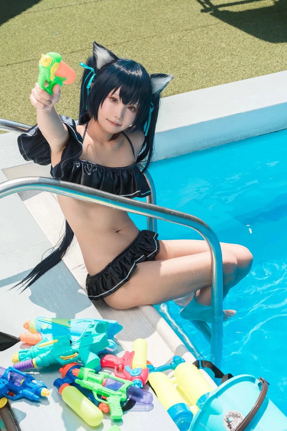 kurumi_cos Serika swimsuit